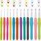12 Sizes Crochet Hooks Set 2.0–8.0mm Ergonomic Crochet Needles